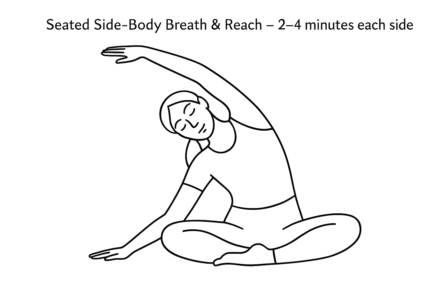 Seated Side Body Breath Reach — 2–4 minutes each side