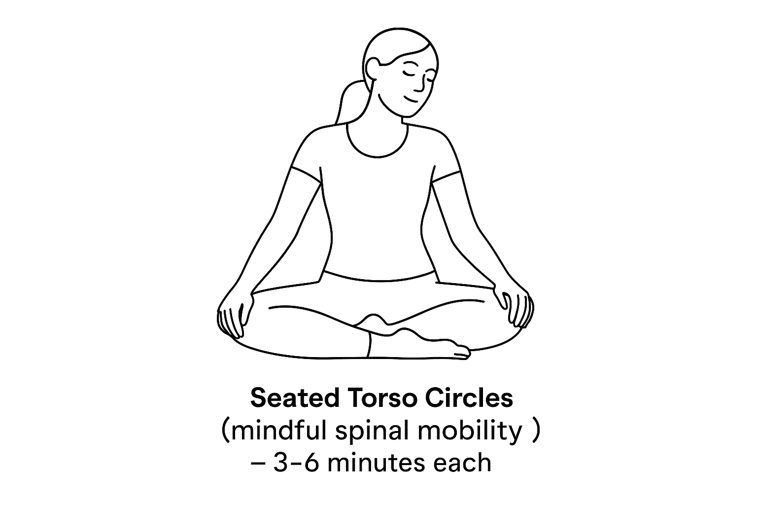 Seated Torso Circles mindful spinal mobility — 3–6 minutes